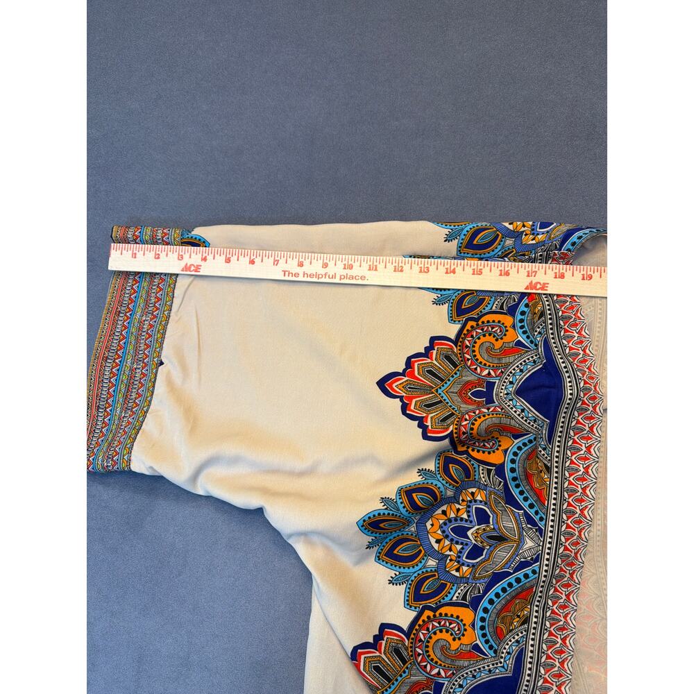 Zapa Woman Moroccan Design TopFlowy Open Front Cropped Bold Pattern Size LG - Picture 6 of 10